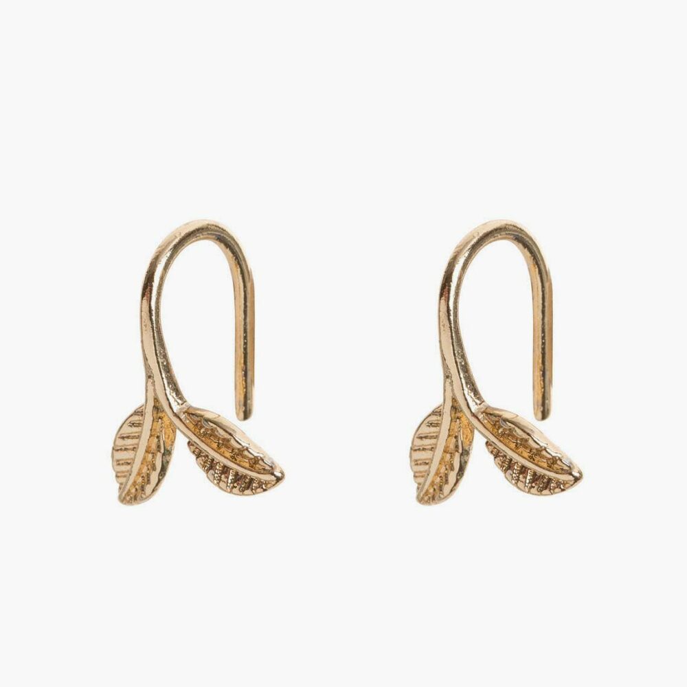 Uhani Delicate Leaf - Gold